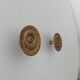Paire de boutons de meubles anciens Empire XIXeme en bronze doré