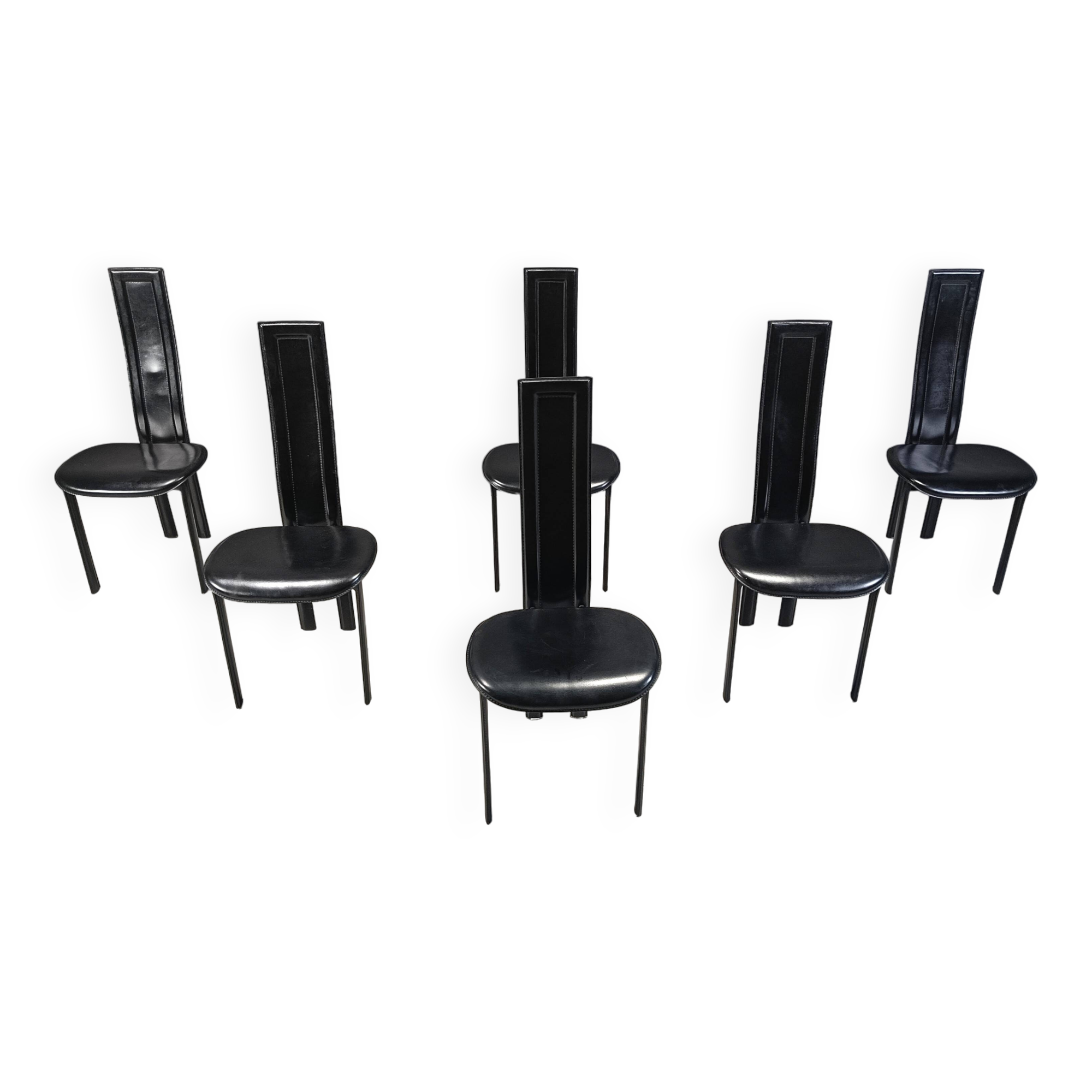 Vintage postmodern dining chairs, 1980s