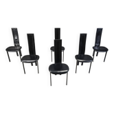 Vintage postmodern dining chairs, 1980s