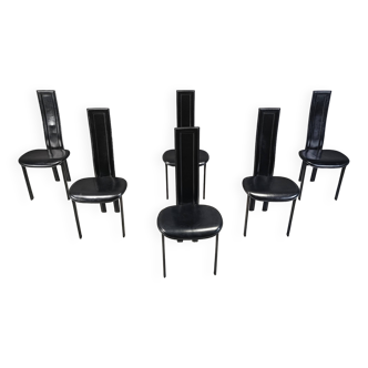 Chaises de salle à manger postmodernes vintage, années 1980