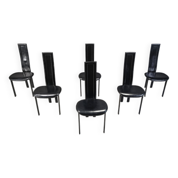 Vintage postmodern dining chairs, 1980s