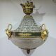 Lustre Empire en bronze et cristal