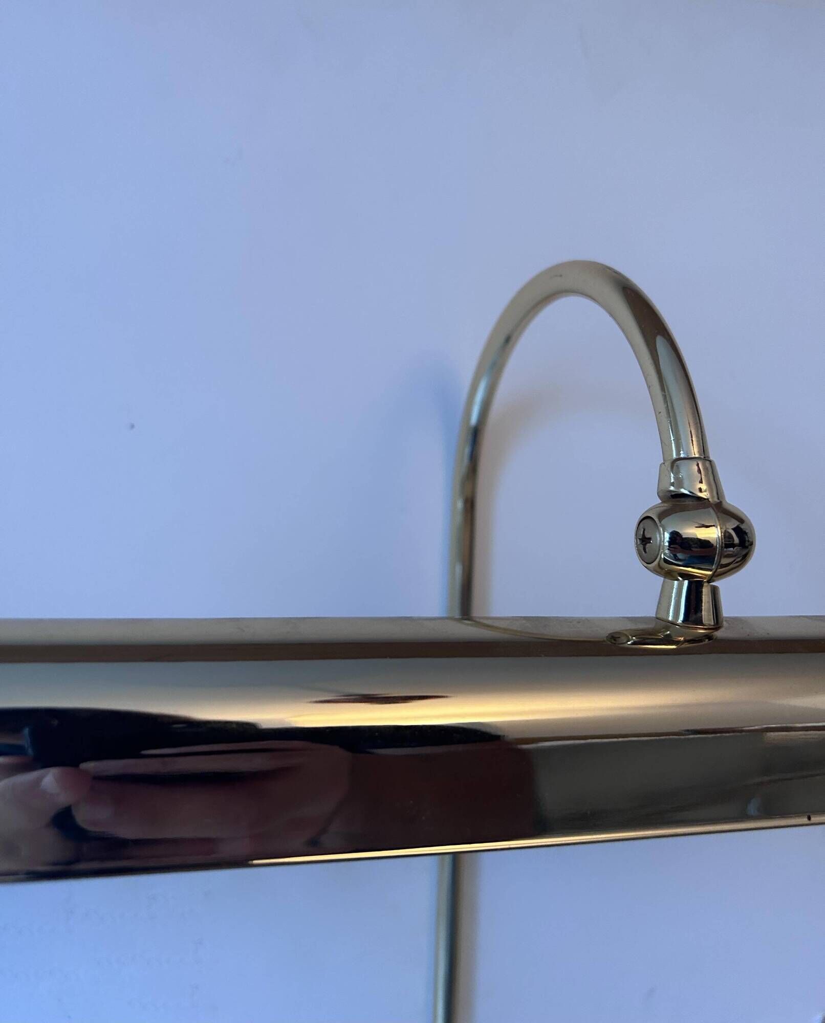 Pair of vintage adjustable wall lights, brass, France 1970