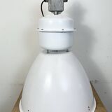 Large White Enamel Industrial Factory Lamp from Elektrosvit, 1990s