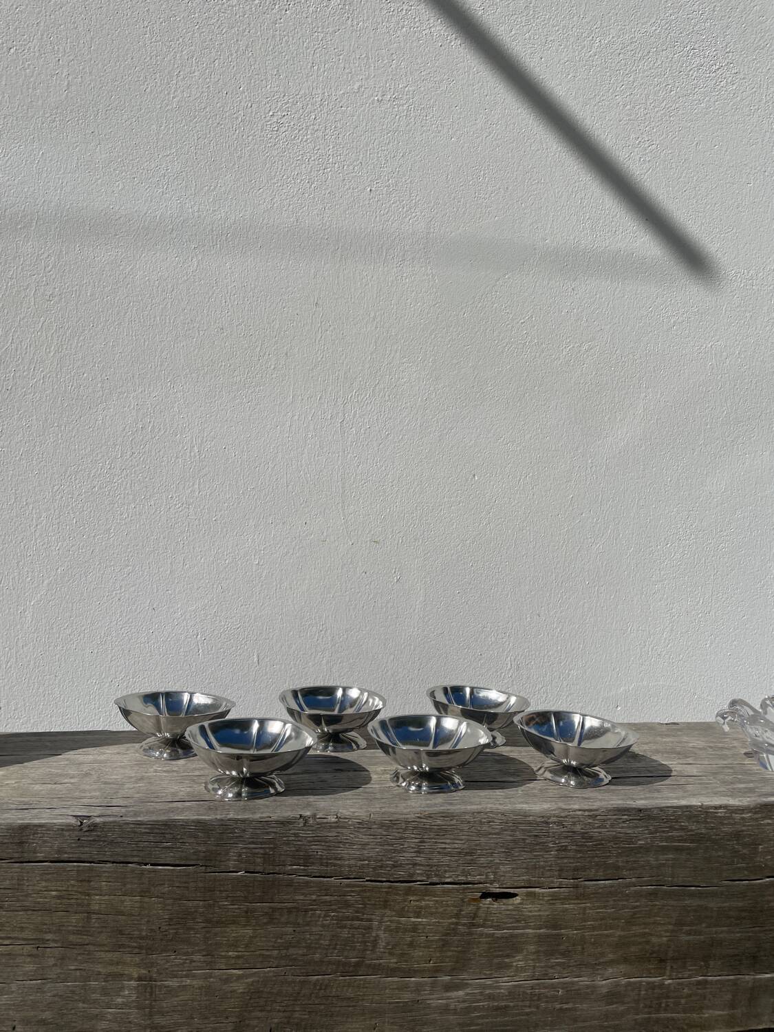 6 stainless steel bowls 1970