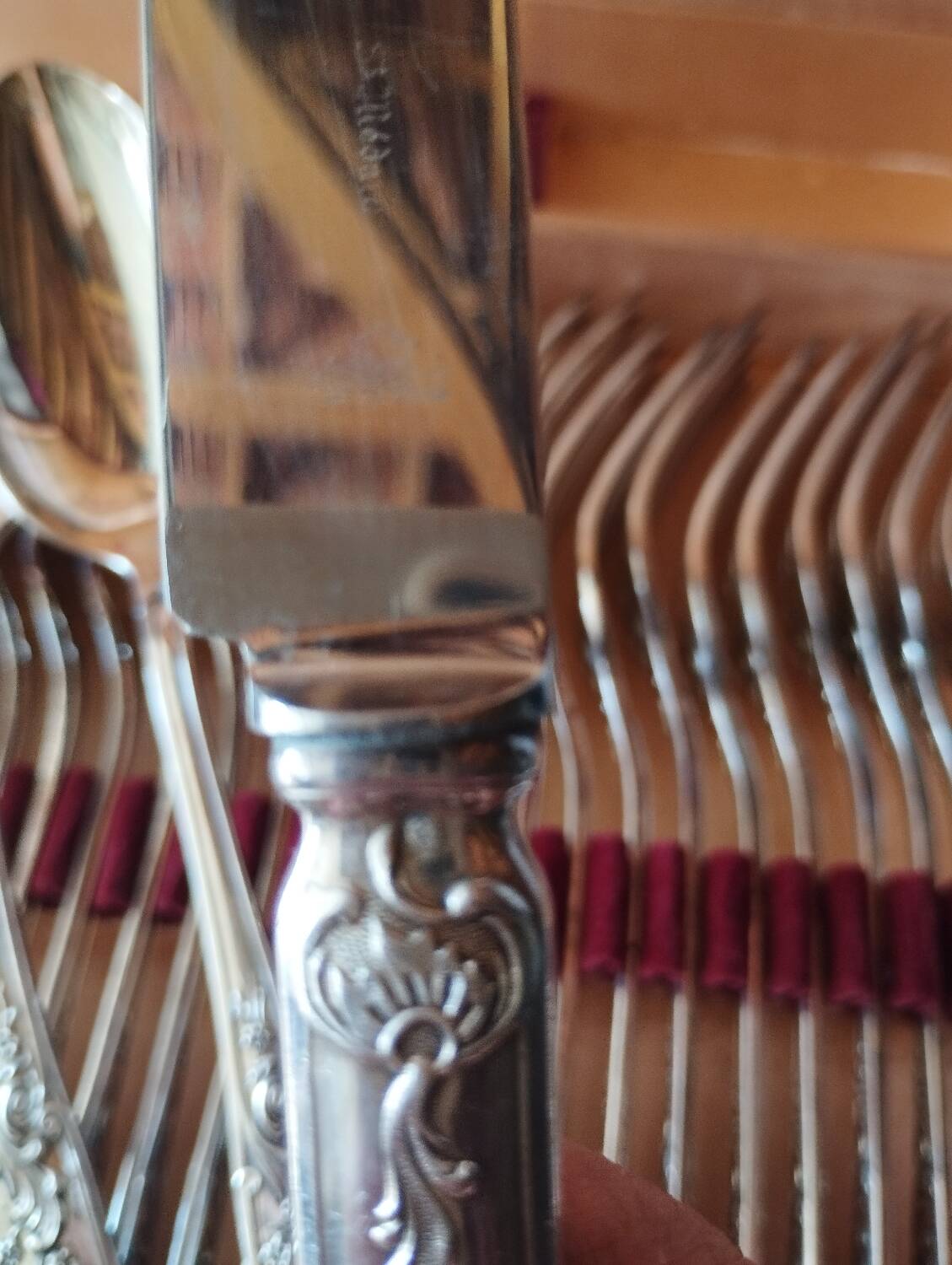 Cutlery set 49 pieces silver metal rocaille model St Médard