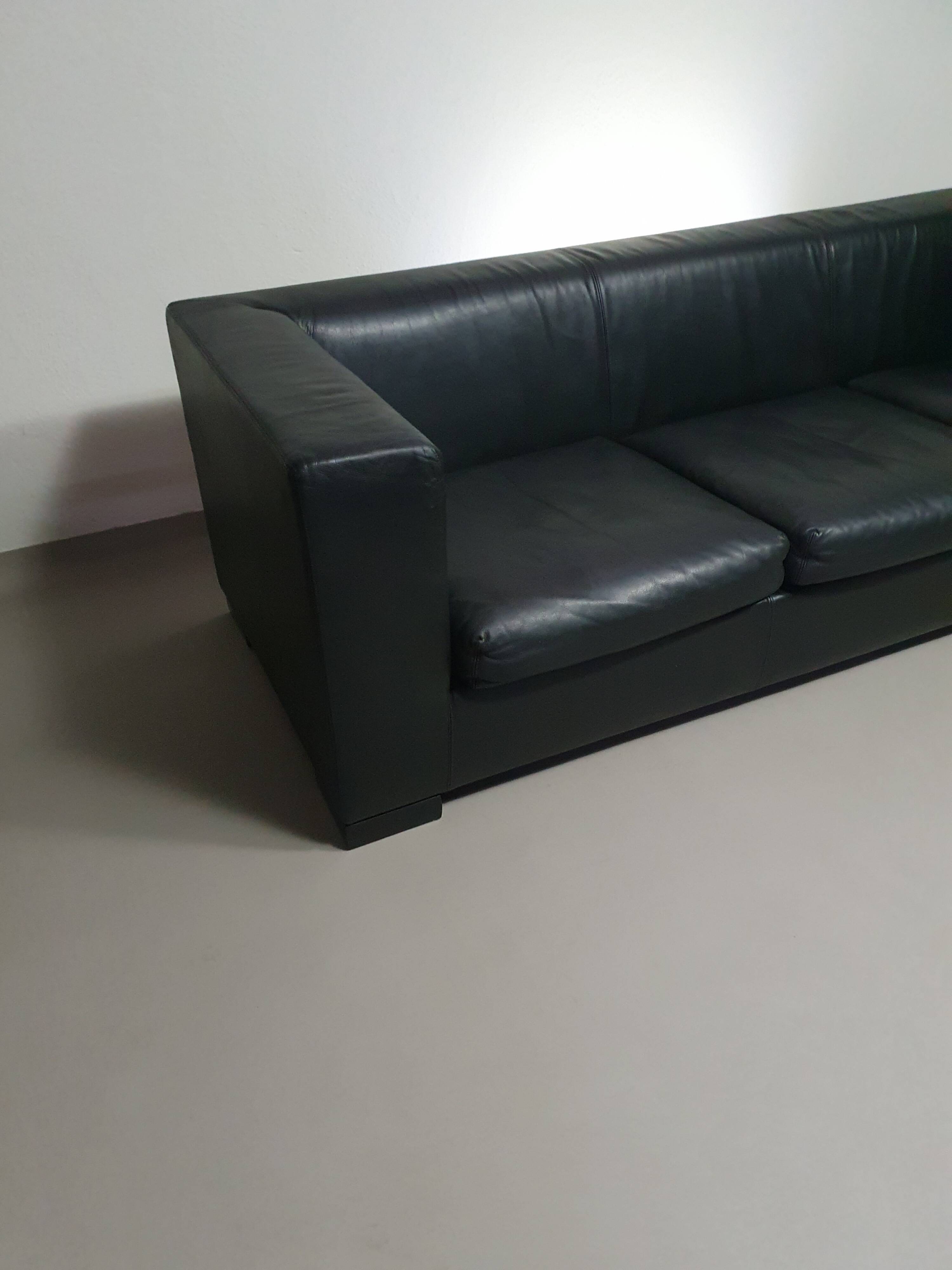 Wittmann leather sofa Camin by Paolo Piva