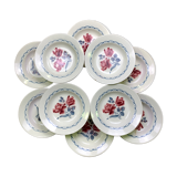 Lot of 10 soup plates Digoin model Cannes