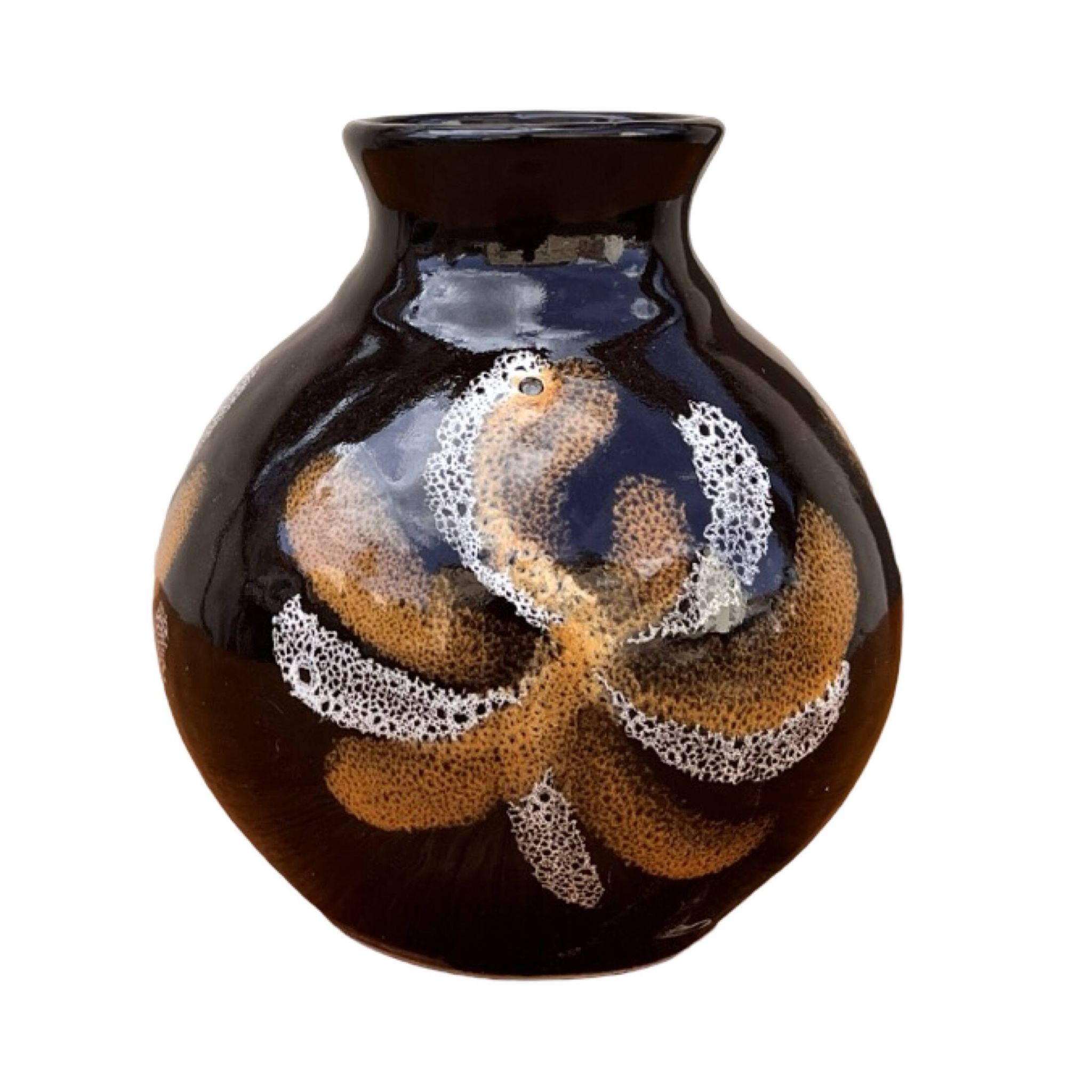 Ceramic vase, spila bolesławiec poland, 1970s.