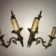 Pair of Louis XV style bronze wall sconces
