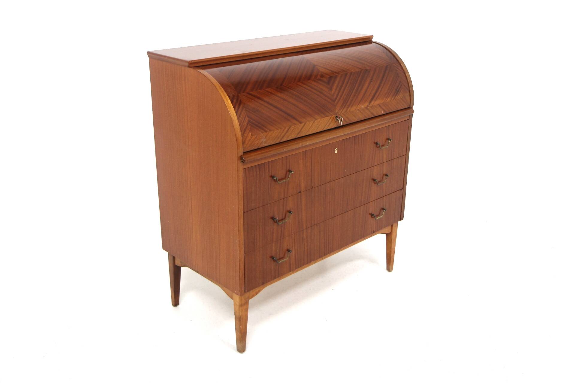 Scandinavian mahogany secretary desk, Bröderna Gustafssons, Sweden, 1950