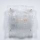 Space age curved glass ceiling light, vintage glass wall lamp.
