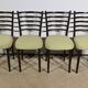 Suite de 4 Chaises Scandinaves en Bois teinté – 1960