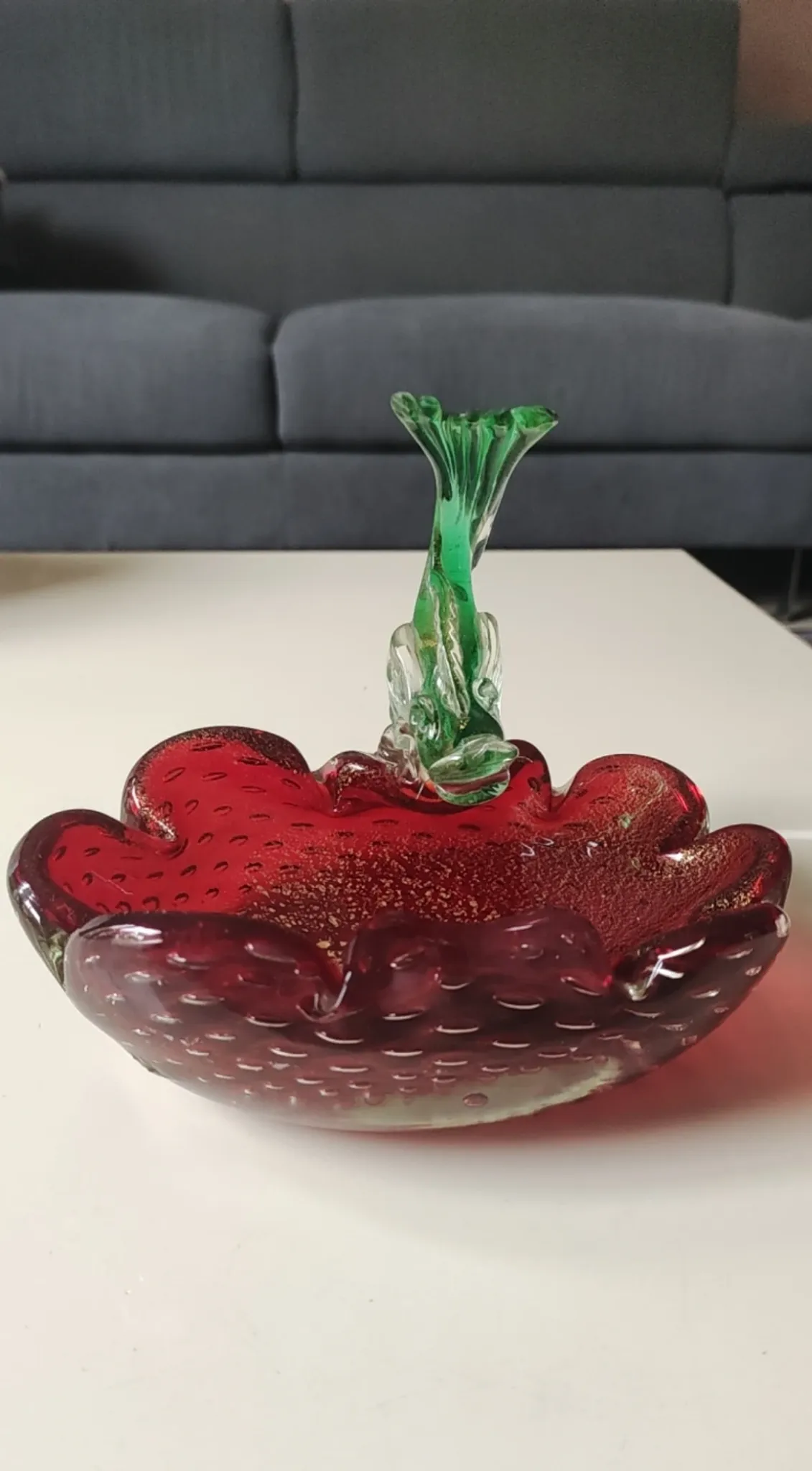 Large Ashtray/Tray Murano, Toso. Fish figurine.