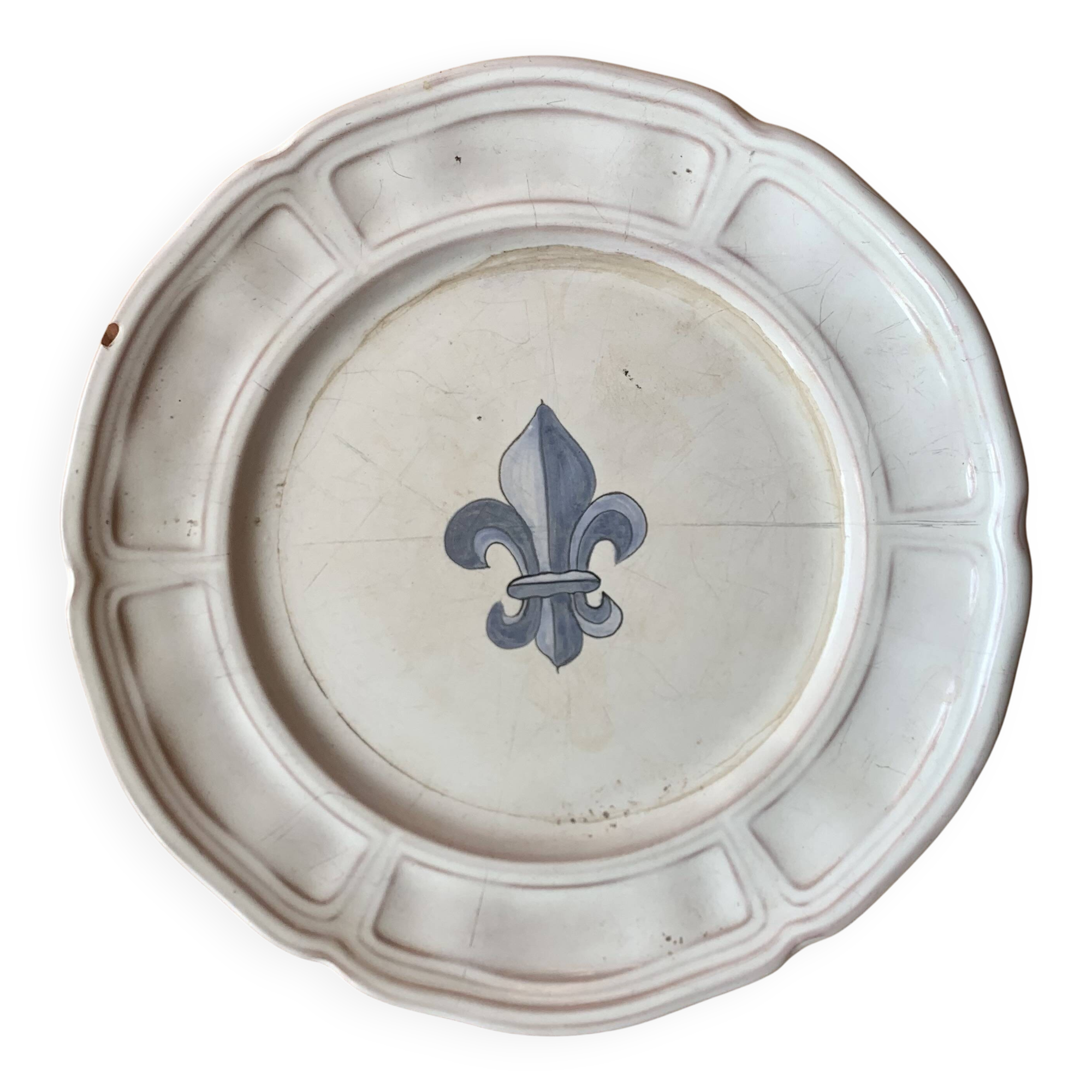 Henriot Quimper Assiette Plate Royaliste signée