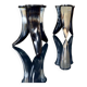 Vintage Black Bovine Horn Candleholders - Decoration - Pair Candlesticks