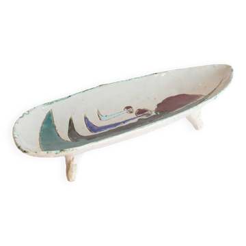 Hugo de Putter and Victoria Blansaer footed ceramic bowl, Belgium 1960s.
