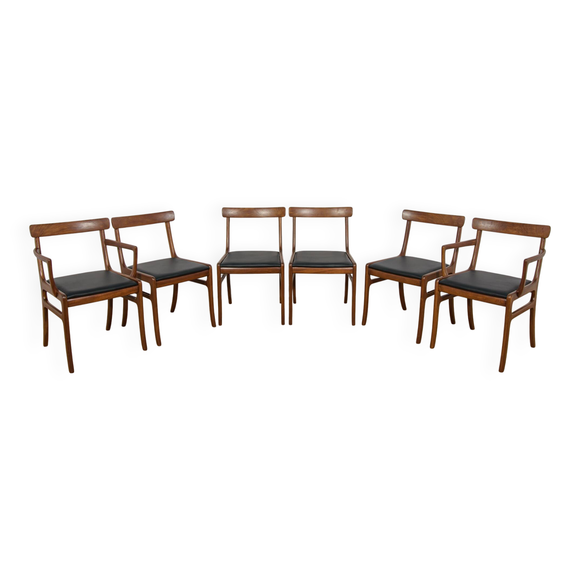 Danish Dining Chairs by Ole Wanscher for Poul Jeppesens Furniture Factory.