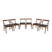 Danish Dining Chairs by Ole Wanscher for Poul Jeppesens Furniture Factory.