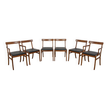 Danish Dining Chairs by Ole Wanscher for Poul Jeppesens Furniture Factory.