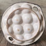 6 glazed ceramic snail plates