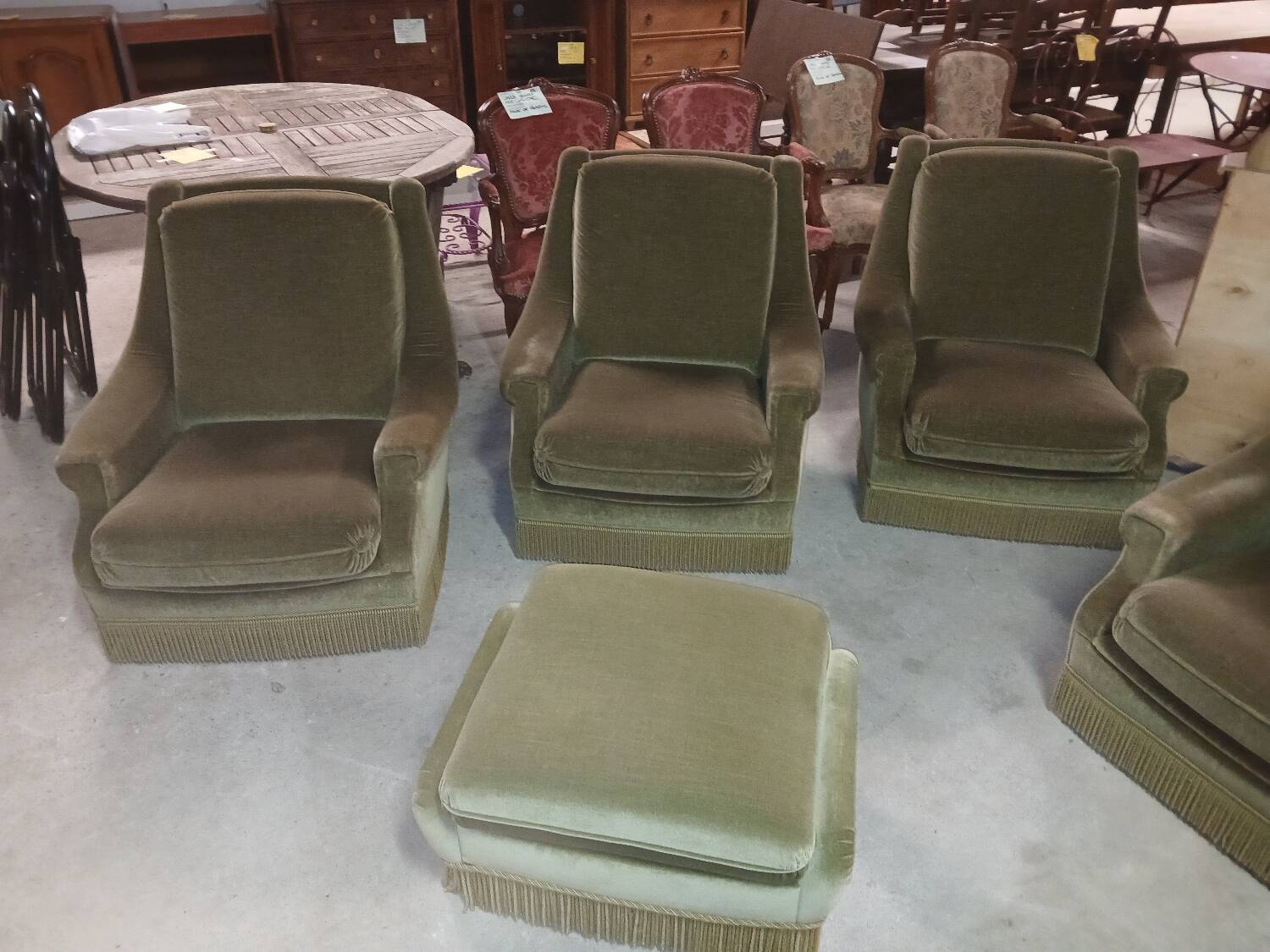 Vintage sofa armchair set