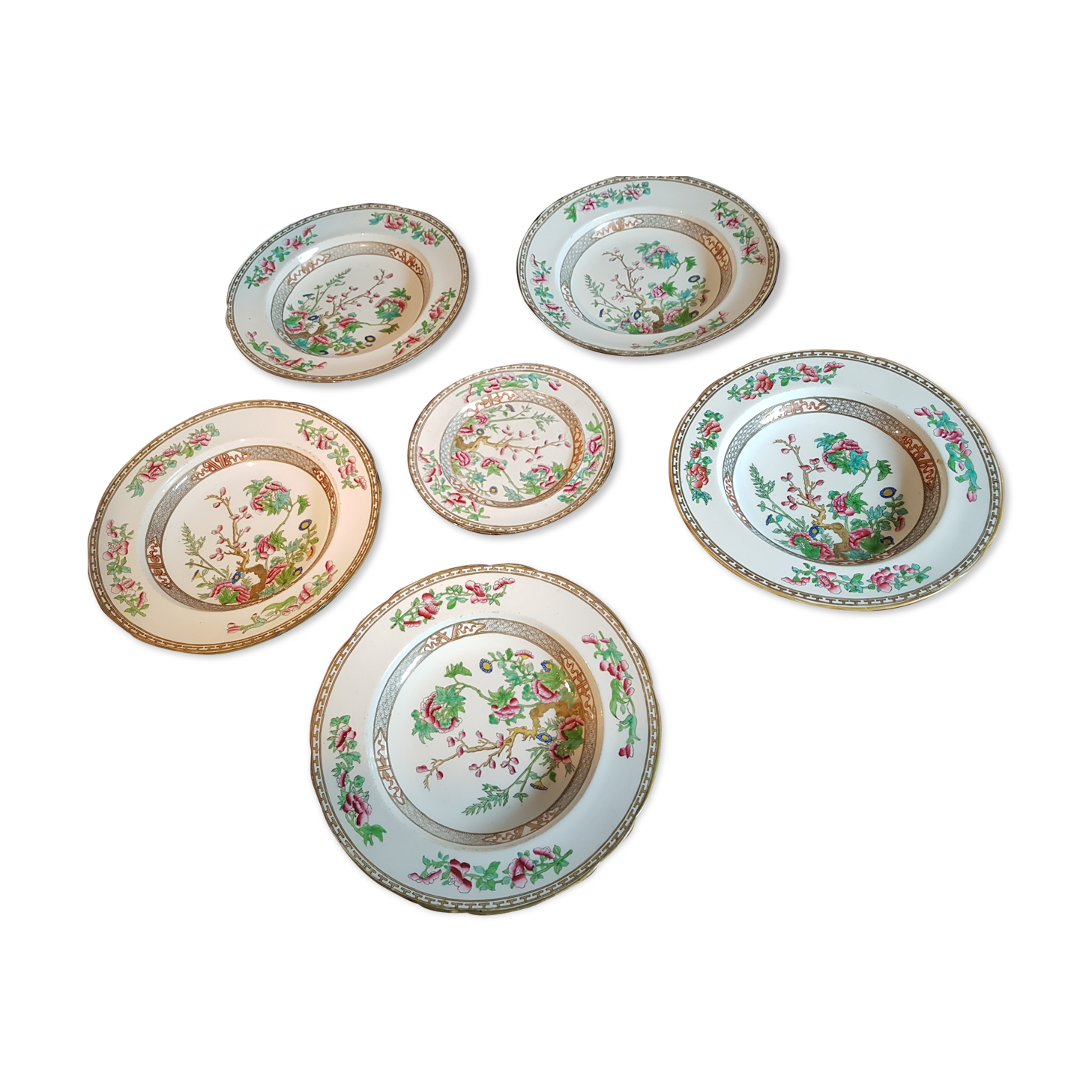 6 coalport porcelain plates