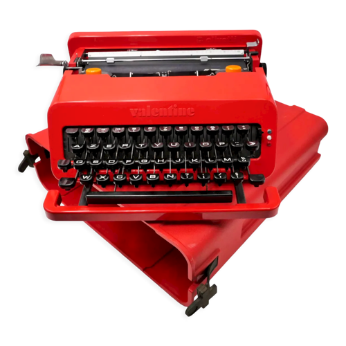 Machine à écrire Olivetti Valentine s rouge révisée ruban neuf