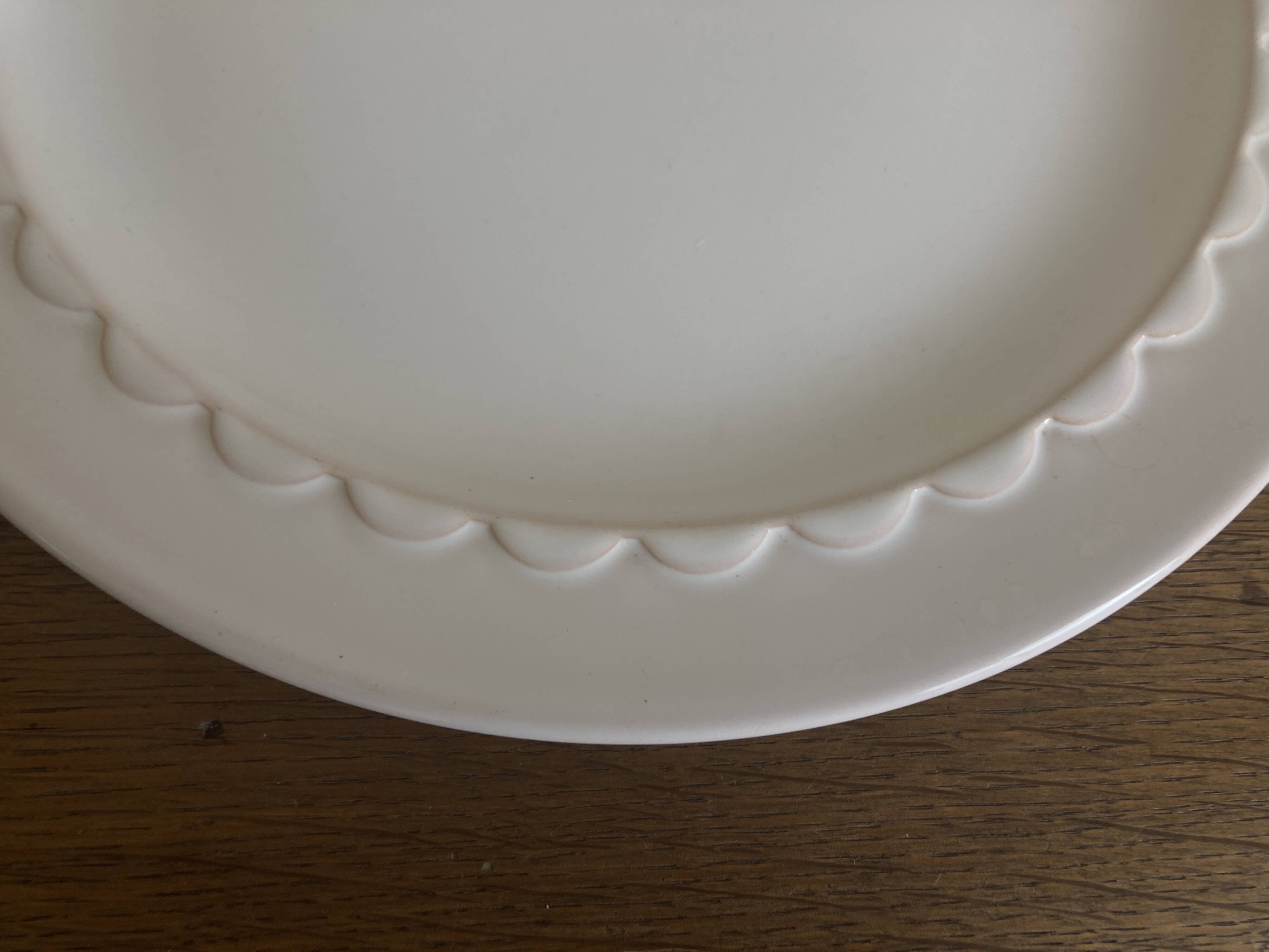 Pierre Motton scalloped cake plate for Gien