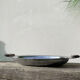 Art Deco silver-plated metal and wood dish
