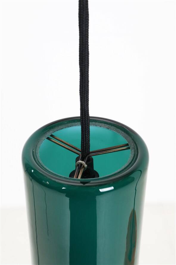 Ensemble de 2 lampes suspendues en verre Nordisk Solar Compagni / Holmegaard “74105” / Design danois moderne des années 1960.