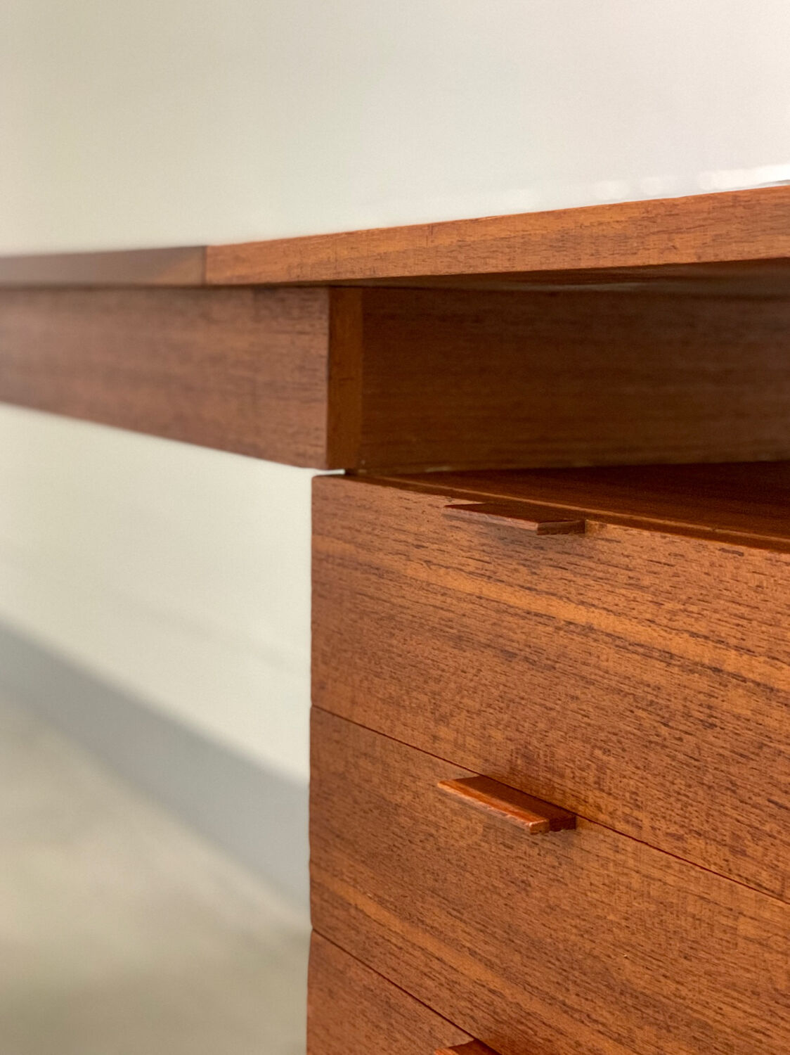 Scandinavian desk in teak & metal 1960s