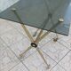 Vintage dessert trolley in brass and smoked glass 1960
