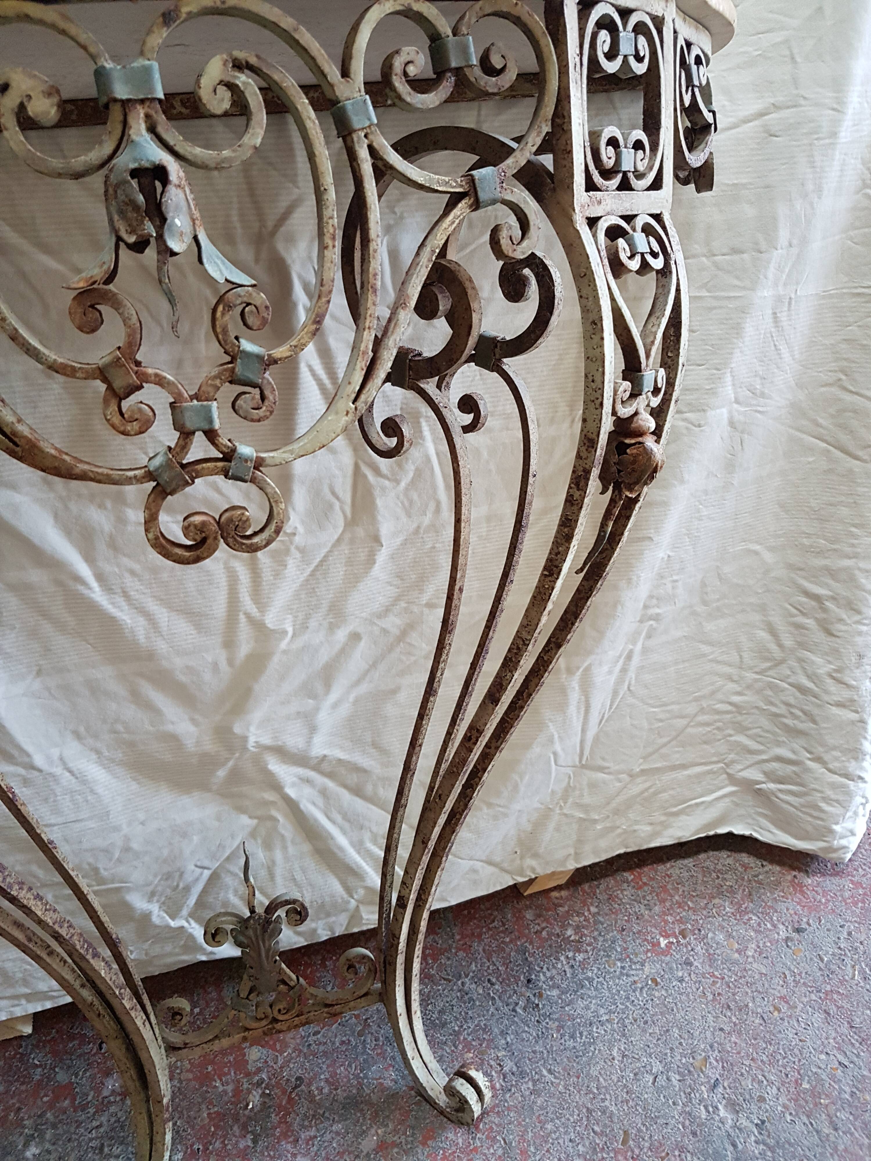 Forged iron console 1950