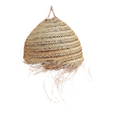 Doum ball pendant light with fringes