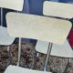 Lot 6 chaises formica jaune paille crème