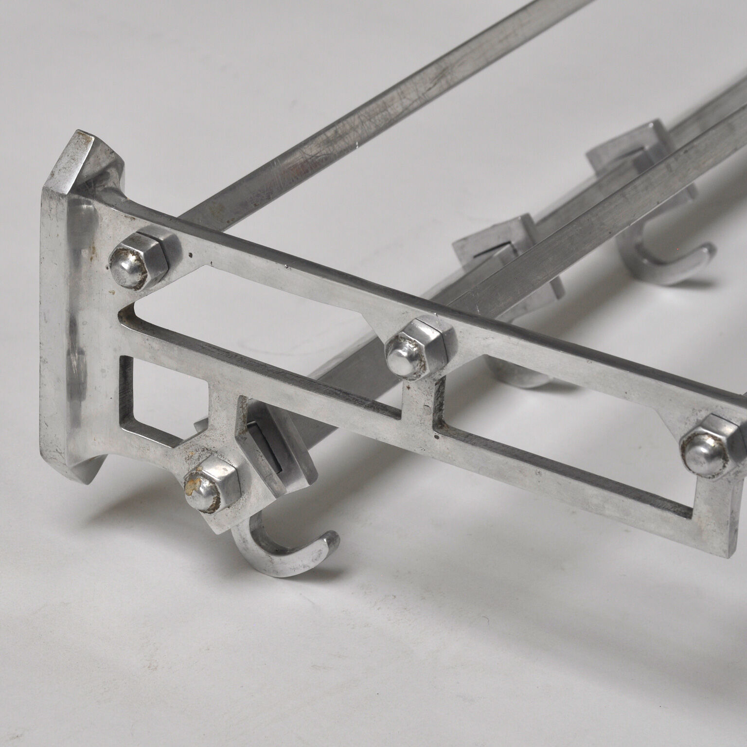 Aluminum coat rack in art deco style, 1970's