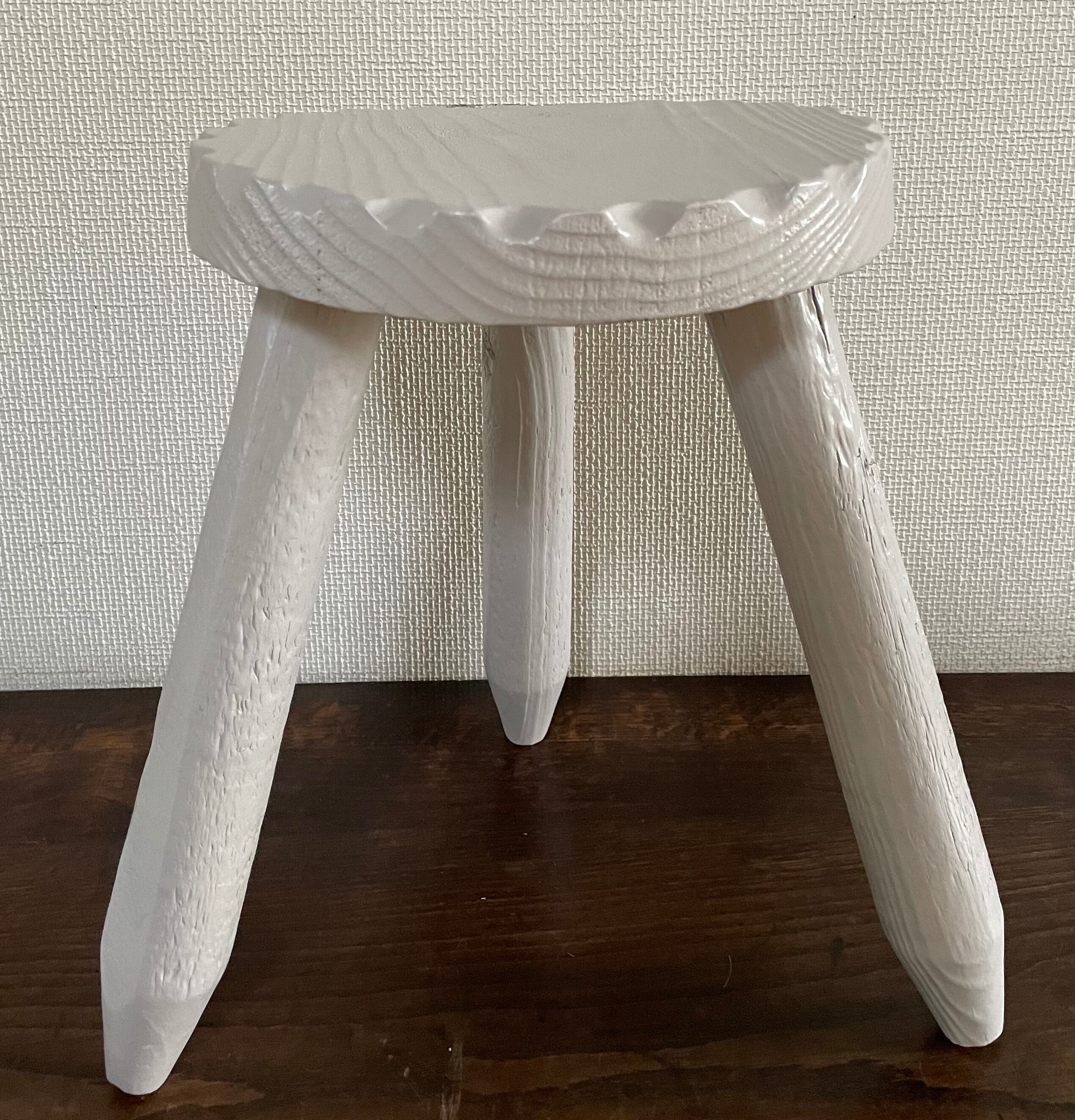 Painted brutalist stool