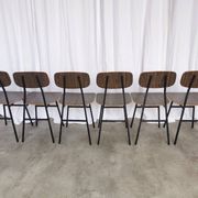 Vintage Industrial School Chairs - STOL Kamnik - 70s Yugoslavia - Set of 6