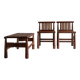 Carved oak low back chair | France | 1960s