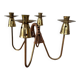 Brass and rattan candlestick