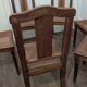 Set of 6 Louis XVI chairs in marquetry wood and caning.