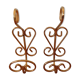 Pair of vintage gold coat hooks