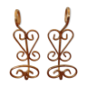 Pair of golden vintage hooks