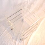 Plexiglass box with drawers on casters