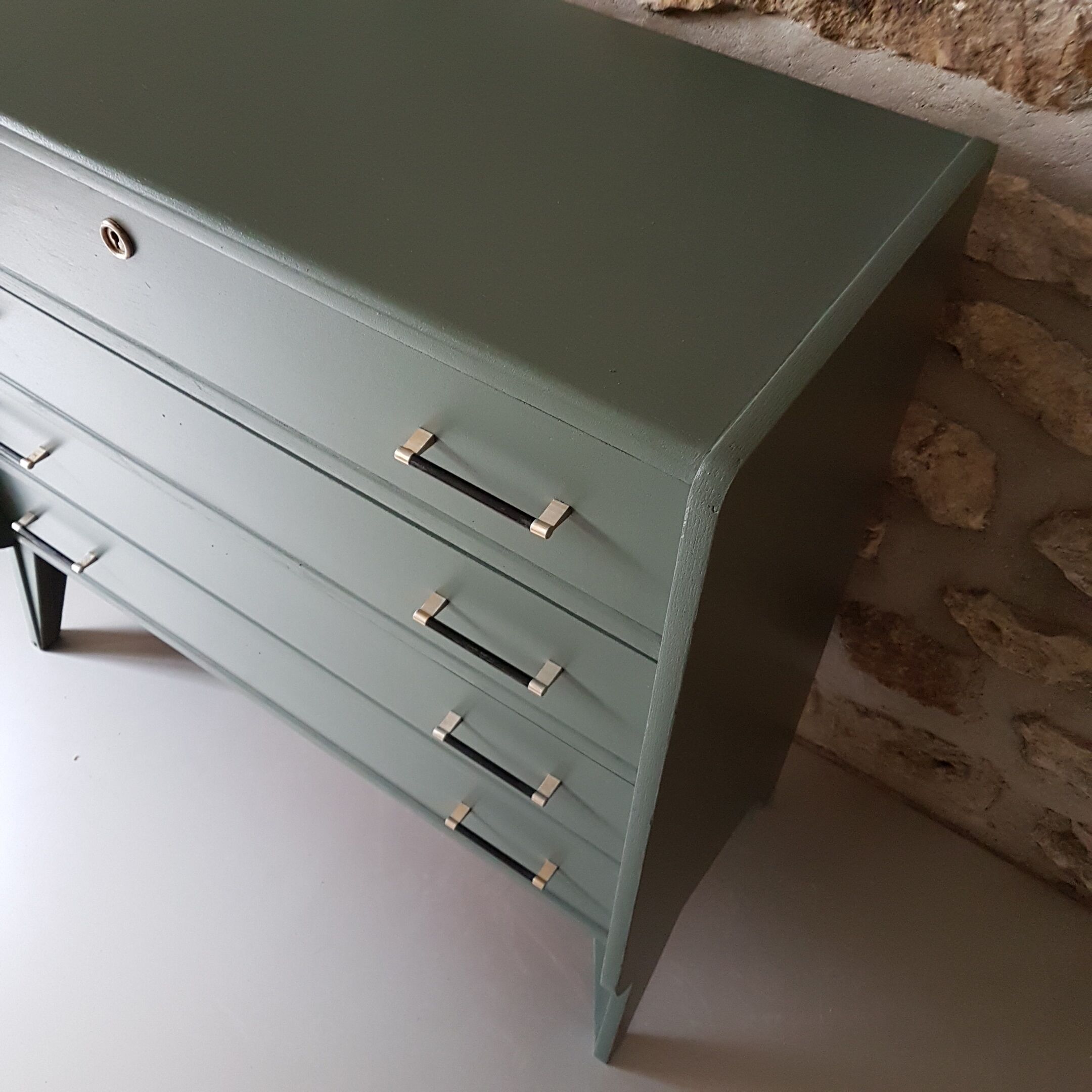 Chest of drawers 50s khaki form flap vintage