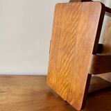 Art Deco Side Table with double top in walnut