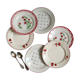 Old mismatched earthenware dessert plates