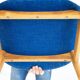 Paire de fauteuils en chêne Hans Olsen Model No 134 avec tapisserie en tissu bleu