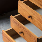 Set of 2 pine cube cabinets in the style of ate van apeldoorn, dutch design, 1960’s